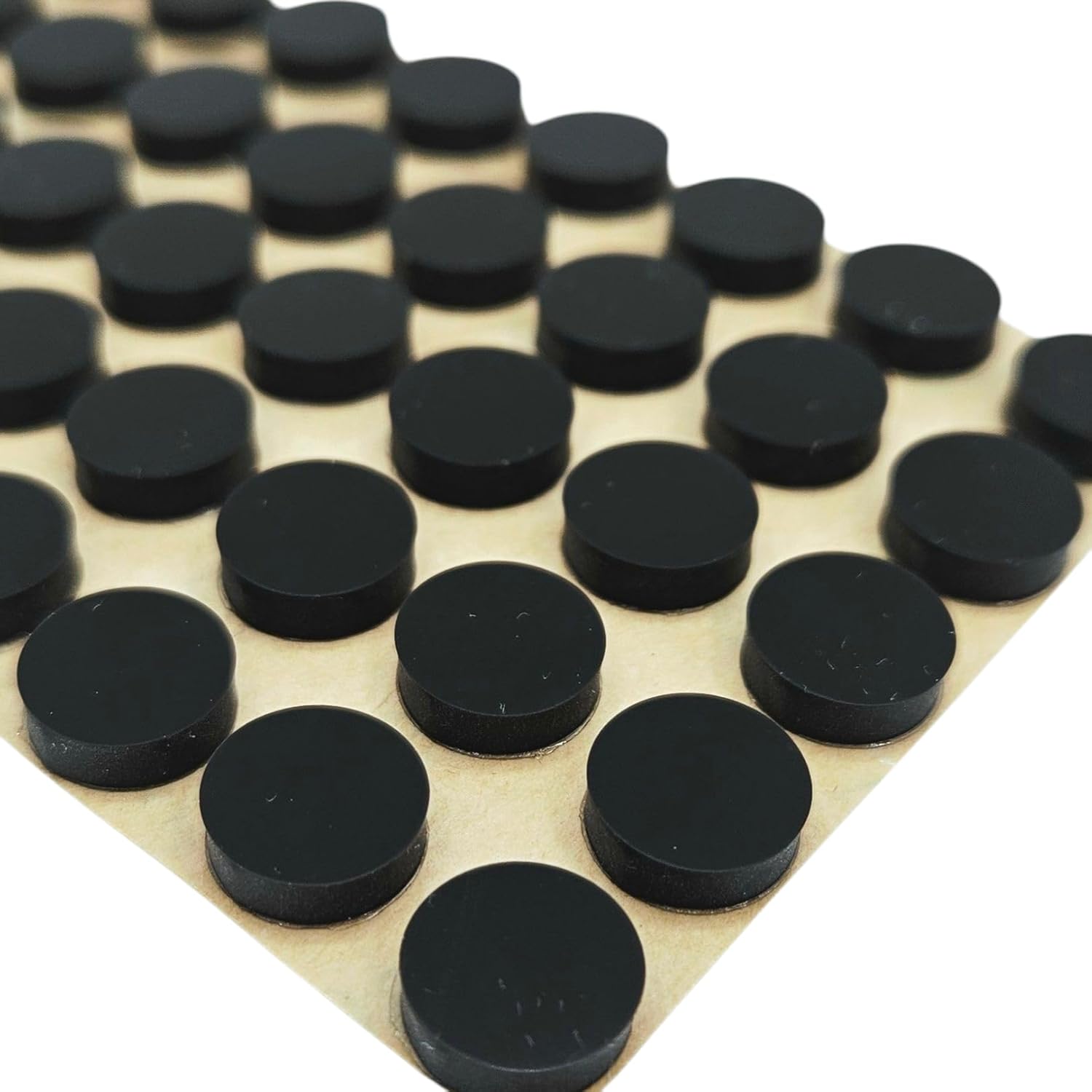 Pure Silicone Bumpers with 3M Adhesive, 10x3mm (3/8 x 1/8") (100, Black, 10x3mm (3/8 x 1/8"))