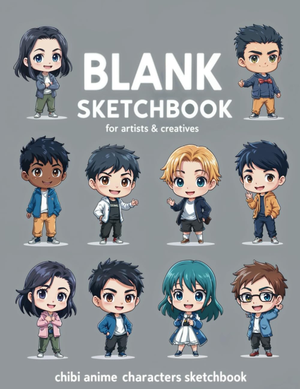 Chibi Anime Characters Sketchbook: Draw Your Favorite Chibi Characters