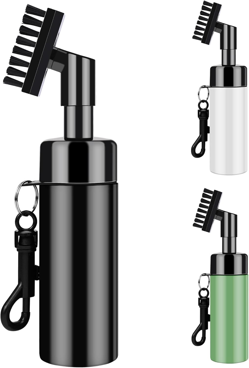 FUZVOL Golf Club Brush Groove Cleaner with Built-in Water Spray and Hook, Groove Cleaning Brush for Golf Ball Club Wet Scrub, Ball Cleaner with Extrusion Water Bottle, Gift for Men