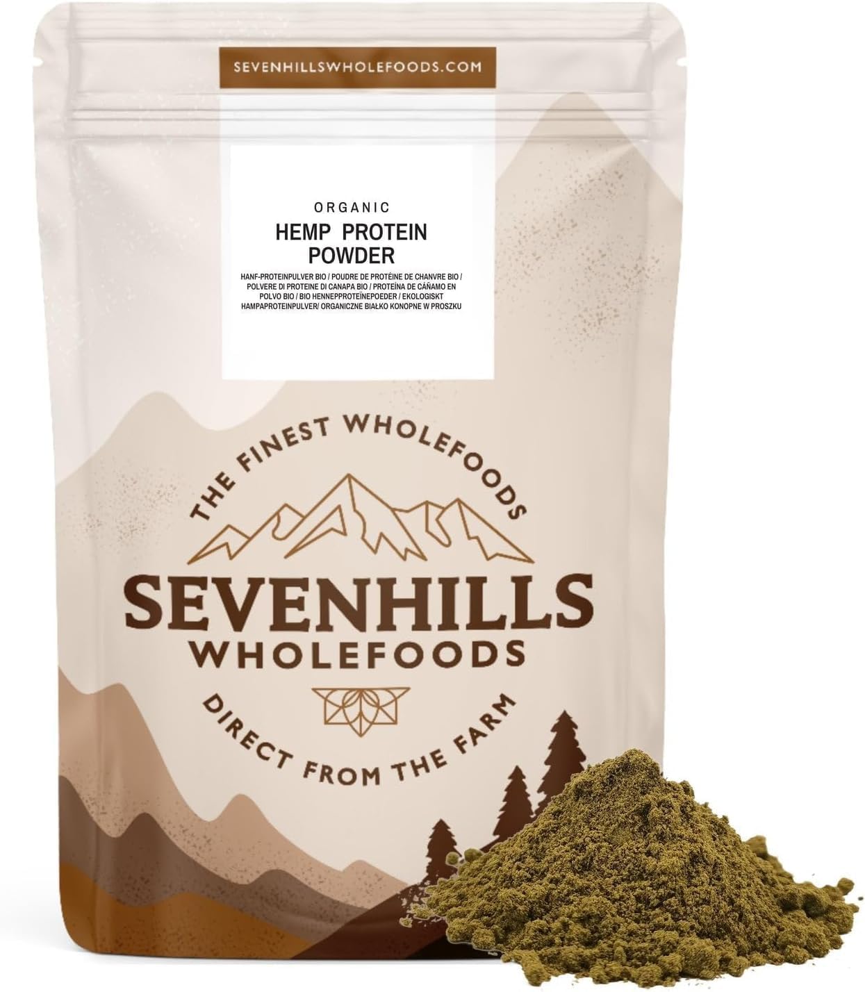 Sevenhills Wholefoods Organic Raw Hemp Protein powder 3kg