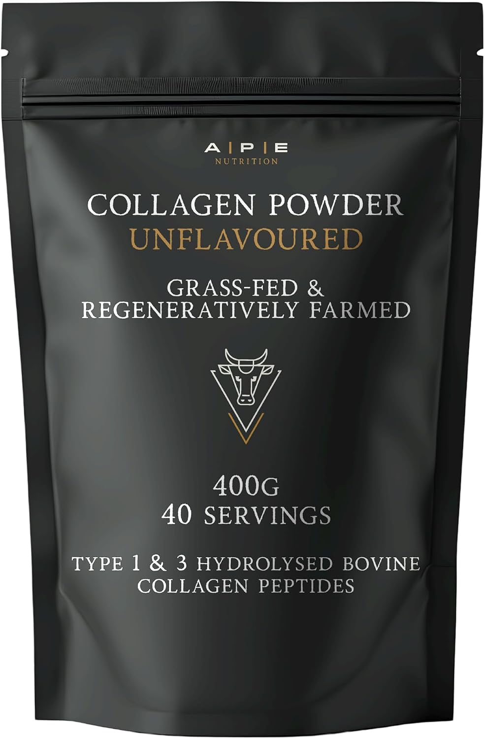 APE Nutrition Collagen Powder Peptides 400g | Grass-Fed Bovine, Unflavoured