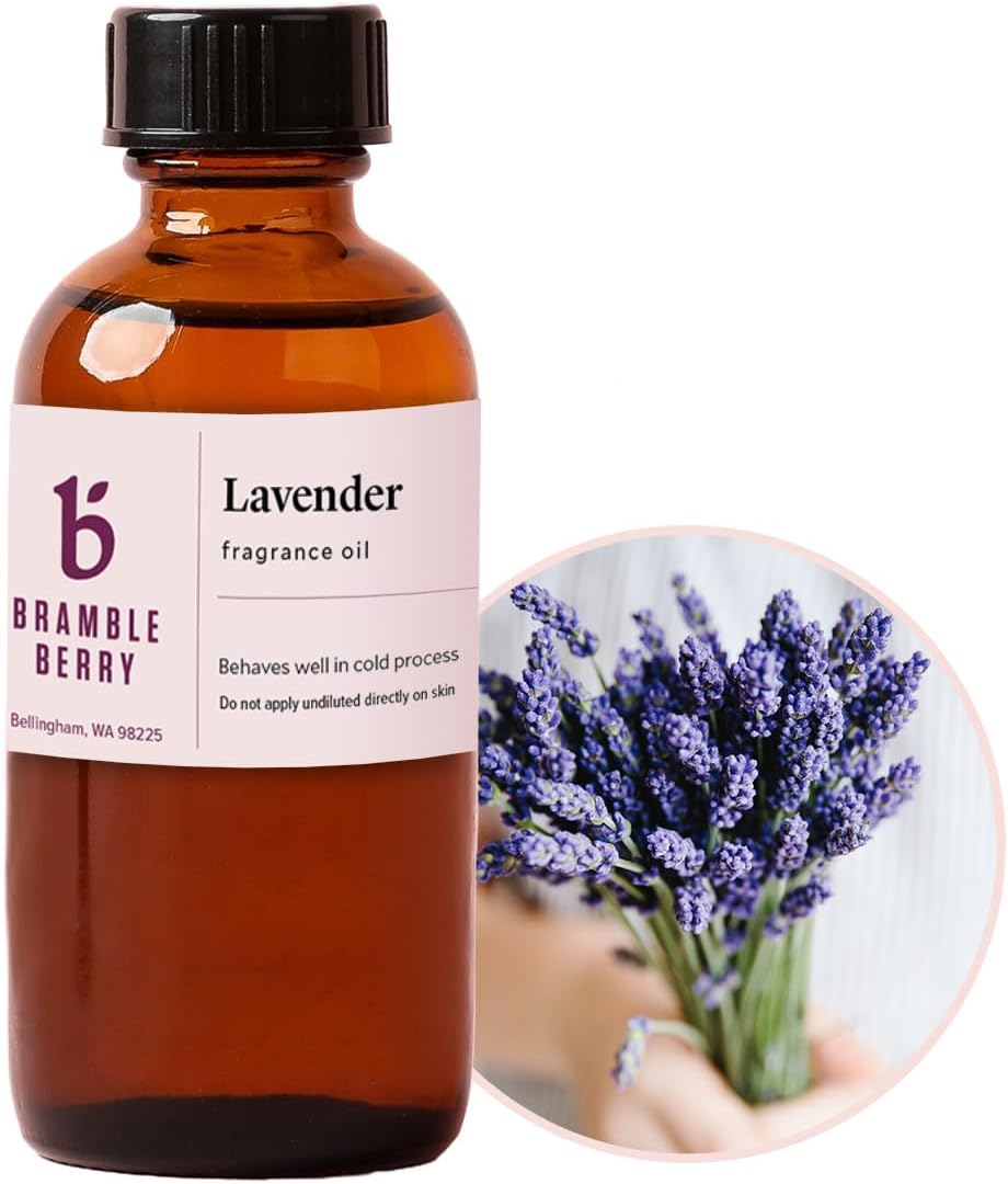 Brambleberry Lavender Fragrance Oil | Lavender for Soap, Candles & Lotion | Calming lavender fragrance oil for soap making, candle making, lotion, bath bombs, perfume oil, diffuser blends, & DIY crafts