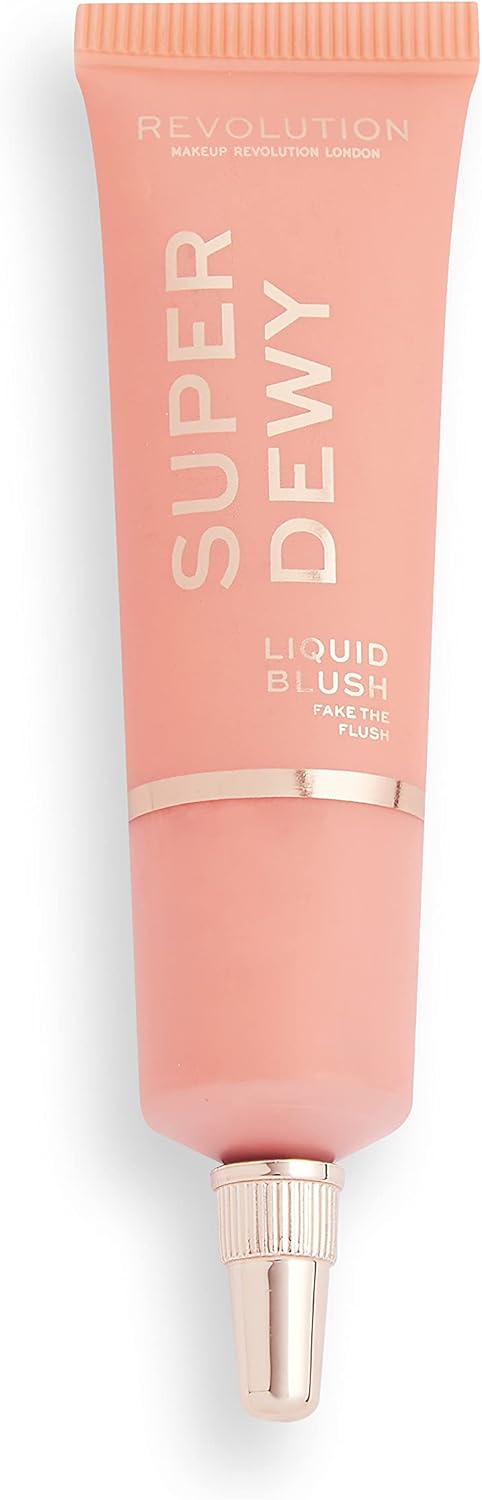 Makeup Revolution Superdewy Liquid Blush, Highly Pigmented, Buildable Formula, Fake The Flush, 15 ml
