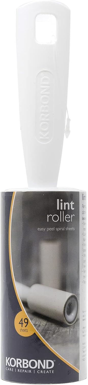 Korbond Lint Roller 7.4m - Lint Remover, Pet Hair Remover, Cat Hair Remover, Clothes Sticky Roller - Compatible with Korbond Lint Roller Refills
