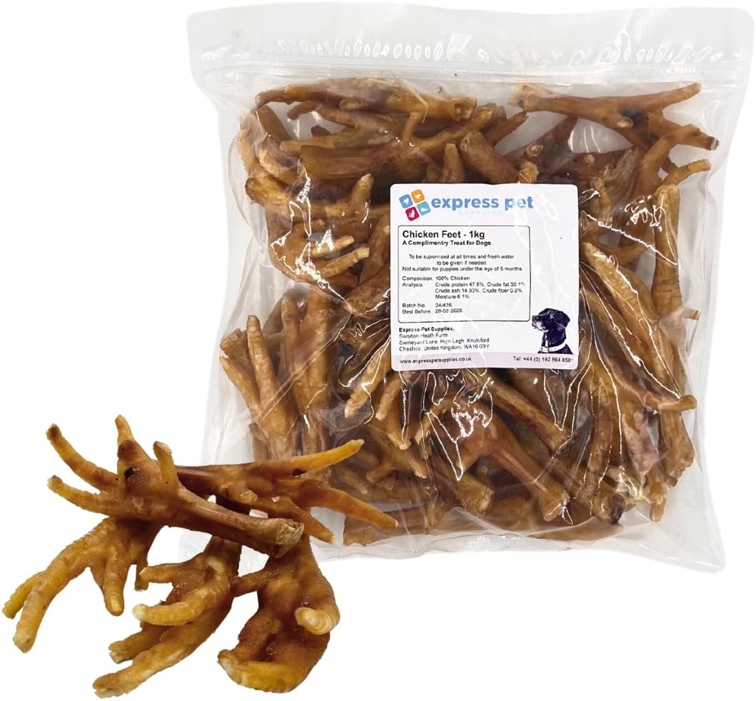 Express Pet Supplies Natural Chicken Feet 2kg Quality Dog Treats