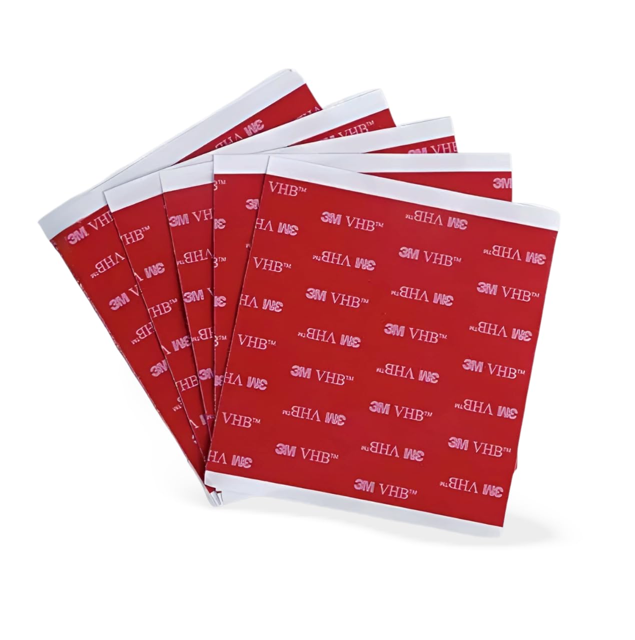 Dpm tapes 3M VHB - Pack of 5 Adhesive Pads, Double-Sided Square Acrylic Foam in Square Shape, Double Sided Adhesive, Water and Heat Resistant, Car, Home and Office (100 mm x 100 mm) (Pack of 5)