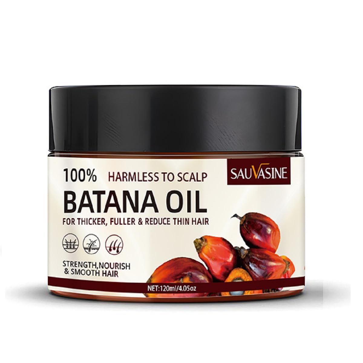 Raw Batana Oil for Hair Growth,Natural,Pure,Unrefined and Organic Dr. Sebi Batana Oil from Honduras,Repair Hair Split End for Men & Women(120ML)
