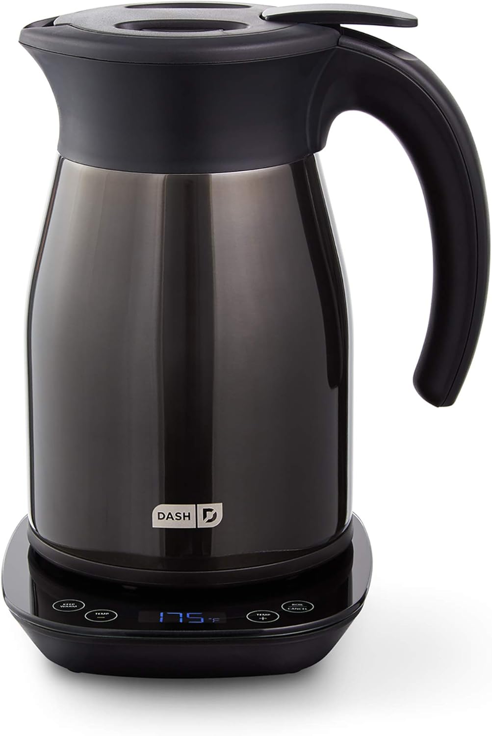 Dash Insulated Electric Kettle, Cordless Hot Water Kettle - Black Stainless Steel, 57oz/1.7L