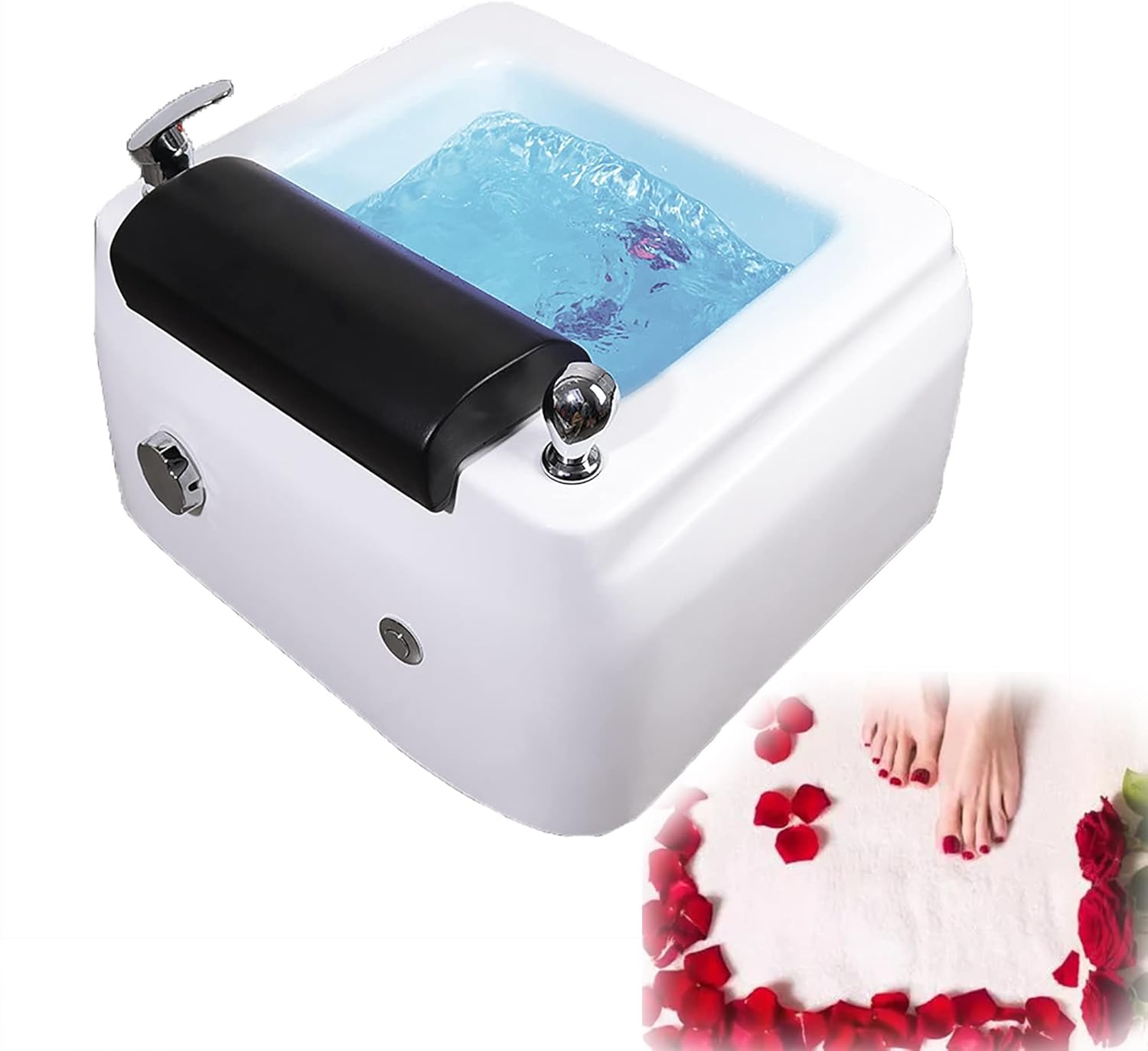 SADRIM Foot Massager Spa,Acrylic Pedicure Sink,Pedicure Foot Spa,Feet Soaking Tub,foot Soak Tub,deep Foot Bath Spa With Massage Surfing,foot Spa,foot Tub For Soaking Feet,with 7 Colorful Lights