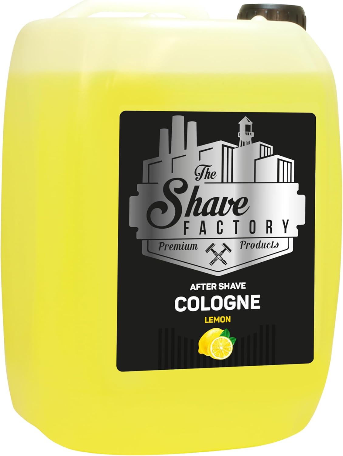 The Shave Factory 5L Lemon Cologne – Professional Barber-Grade Aftershave Fragrance for Barbershops & Salons | Refreshing Citrus Scent for Long-Lasting Freshness | Large 5-Liter Bottle