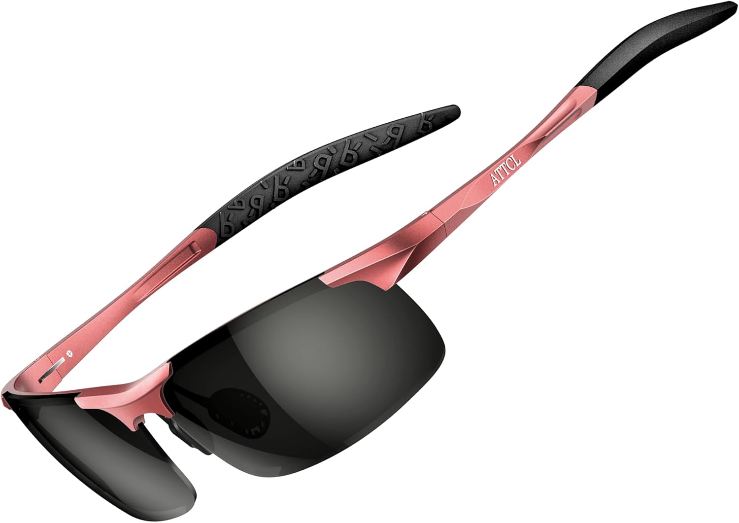 ATTCL Polarised Sunglasses Mens Sports: UV400 Protection Anti Glare Wrap Around Lightweight Cycling Running Golf Driving