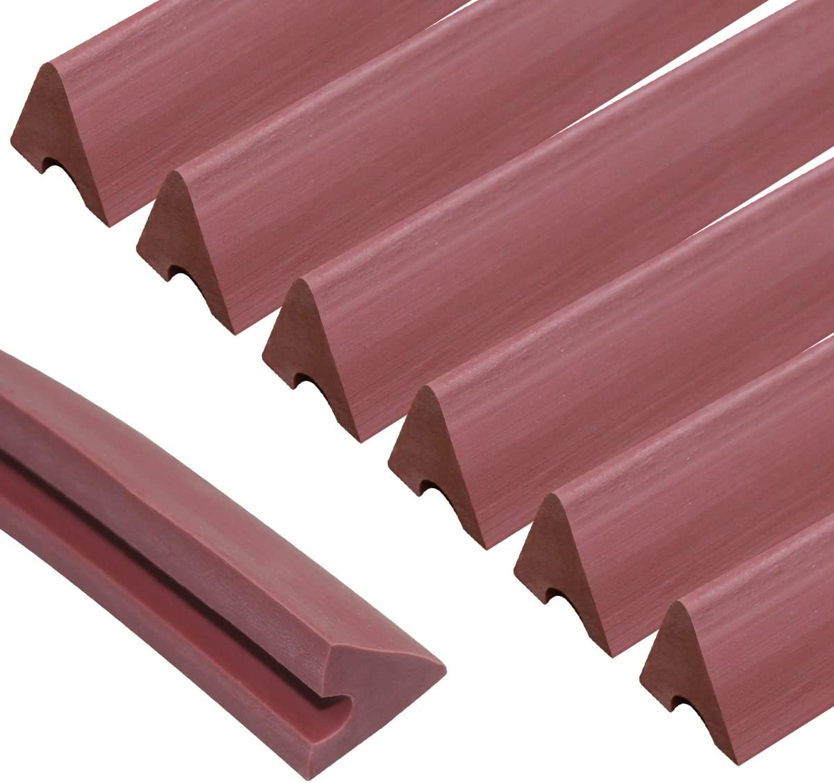 PolyMath Billiards K66 Green Rubber Bumpers, Pool Table Rail Cushions (Set of 6), Fits Standard 7/8 Feet Table