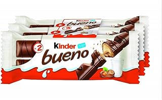 Kinder Bueno Chocolate Wafer - 43g - Pack of 3 (43g x 3 Bars)