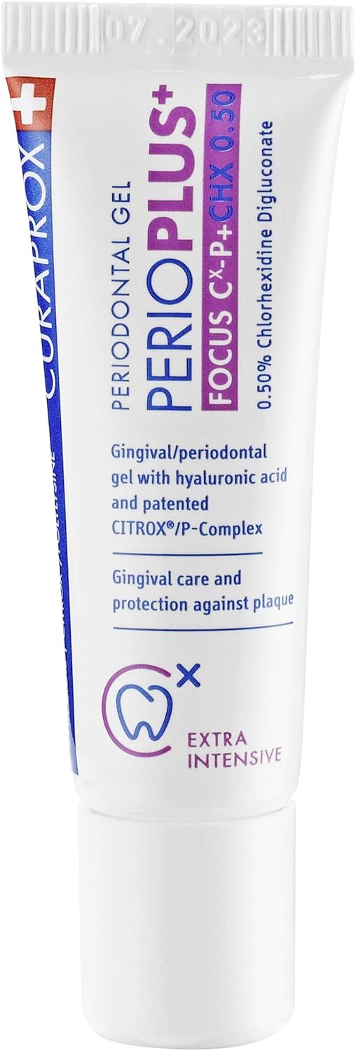 Curaprox PerioPlus+ Focus Gel, 10ml - Oral Gel for Gum Disease Treatment & Enamel Repair.