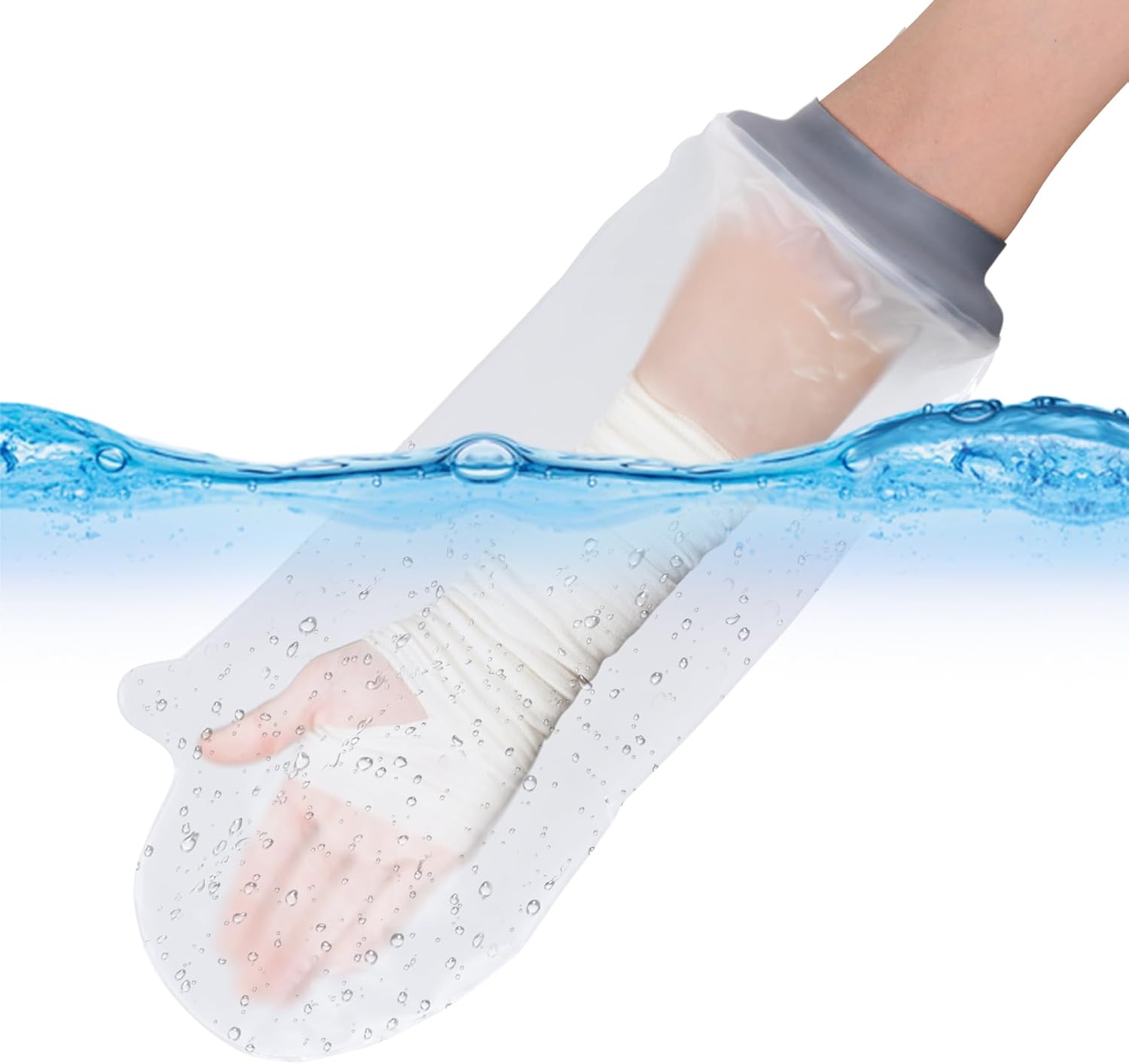 COMFYTHERA Waterproof Arm Cast Cover for Shower Hand Wound Protector Bath Adult Watertight Cast Bag Showering for Surgery Bandage Broken Hand,Wrist,Finger, Elbow Reusable Durable (B-Short Arm)