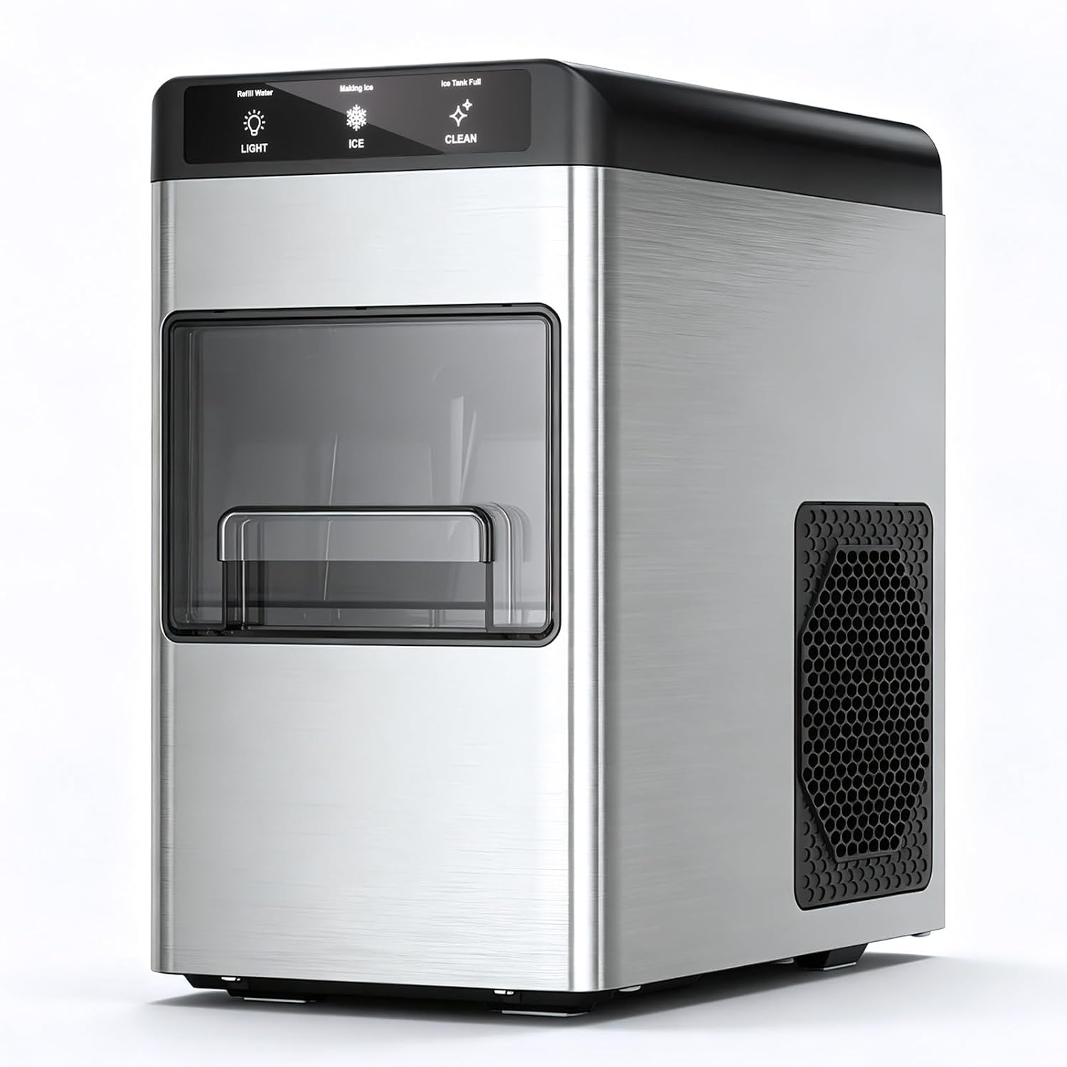Electactic Nugget Ice Maker Countertop, 35Lbs/Day, Stainless Steel
