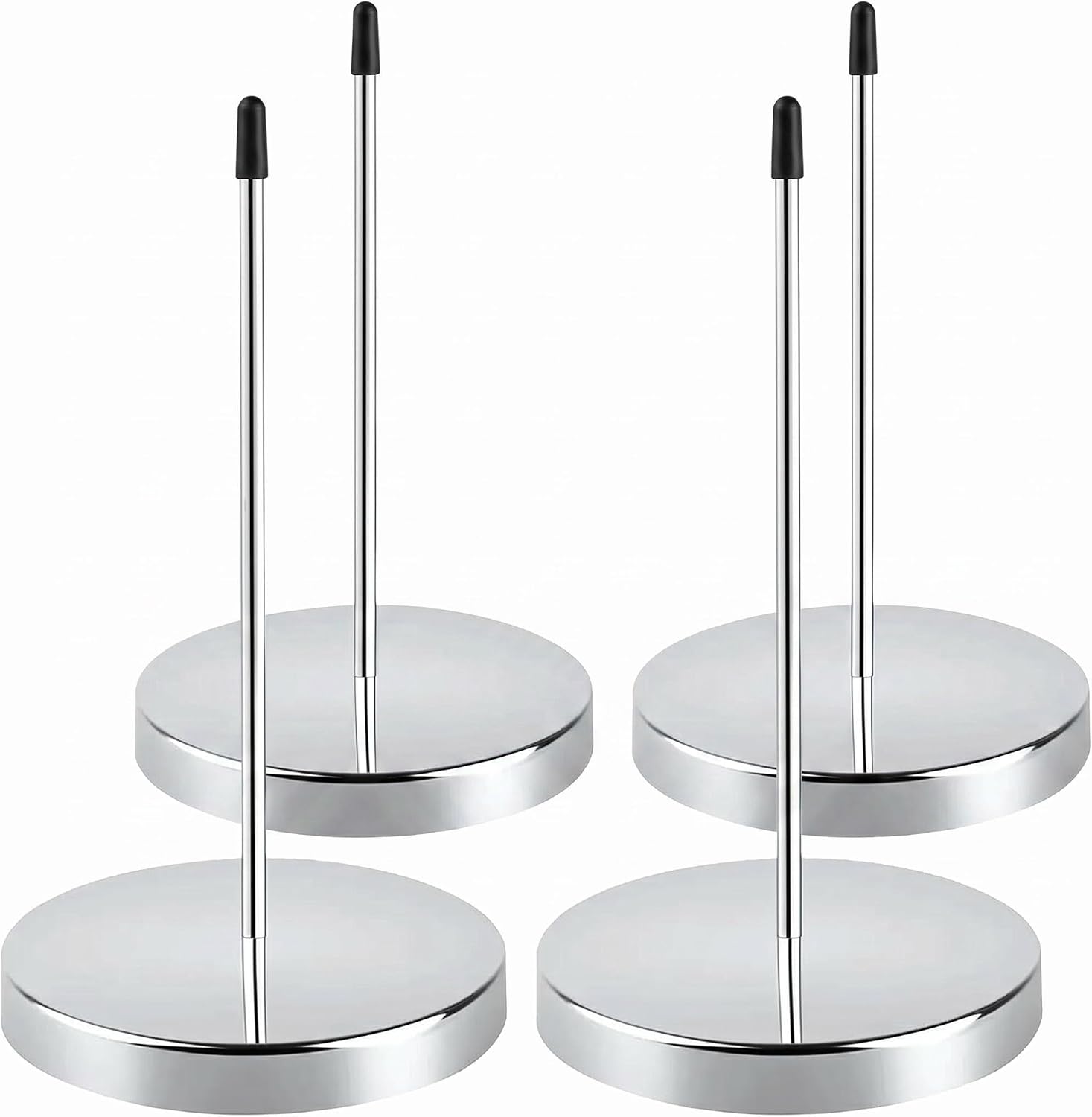 4-Pack Stainless Steel Receipt Spike & Ticket Holder – 5.5 Inch Rustproof Bill Fork for Home, Restaurant, Office – Heavy Duty Ticket Stabber & Receipt Holder Organizer