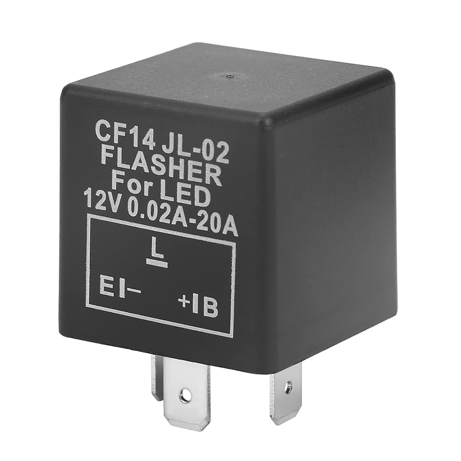 LED Flasher Relay, CF14 JL 02 12V LED Indicator Relay, 3 Pin Electronic Flasher Unit for Car Vehicle Motorcycle