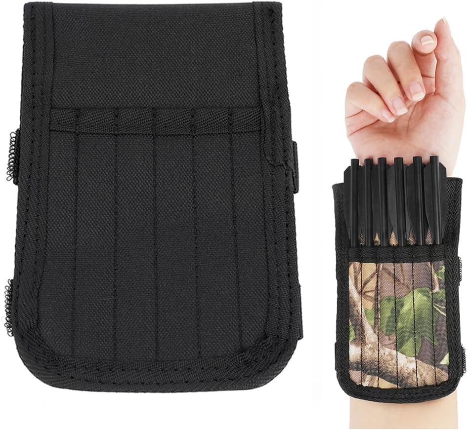 SHARROW Archery Quiver Mini Crossbow Bolts Holder Oxford Cloth Camouflage Arrow Holder for 12pcs Crossbow Arrows