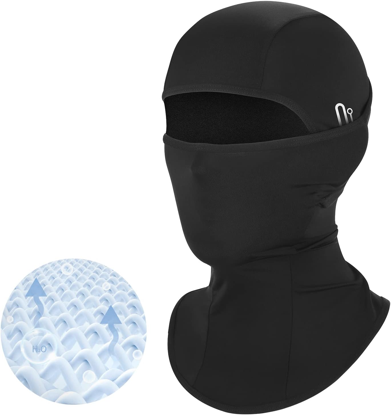Summer Balaclava Men Women Cooling Ice Silk Face Mask Sun UV Protection Balaclava Hood for Cycling Motorcycling Black