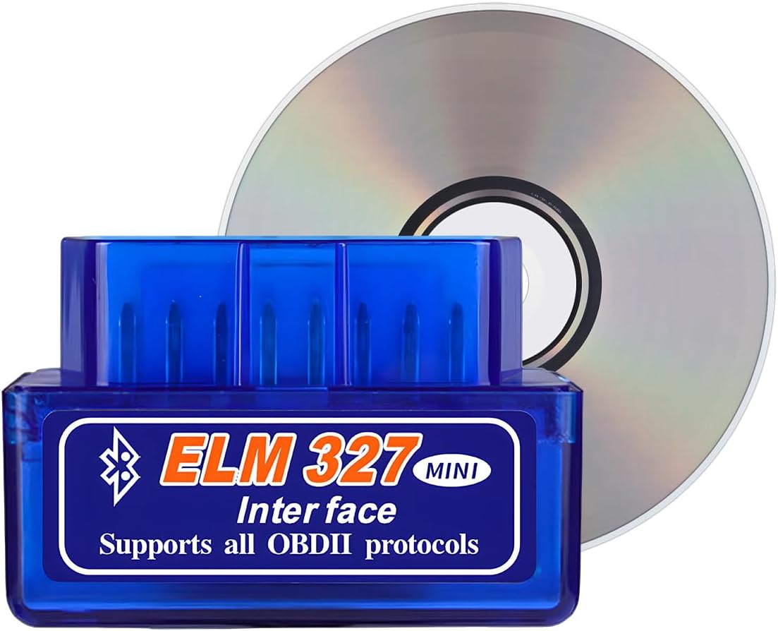 ELM327 OBDII Car Auto Diagnostic Scanner, Professional Mini ELM327 OBD2 Bluetooth Scan Tool Code Reader, Interface OBD II Auto Car Failure Detector for Android Windows