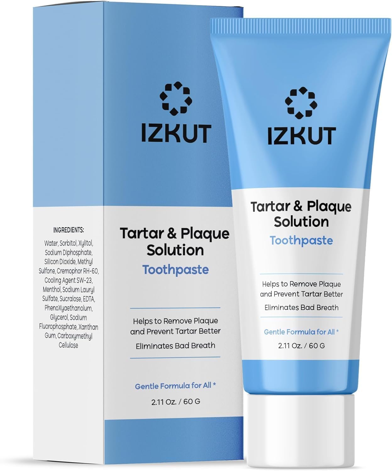 Plaque & Tartar Remover Toothpaste for Teeth: Removes Plaque & Controls Tartar Build-up - Long-Lasting Fresh Breath, Gum-Friendly Formula, Enamel Support Toothpaste for Adults & Kids, 1 Pack