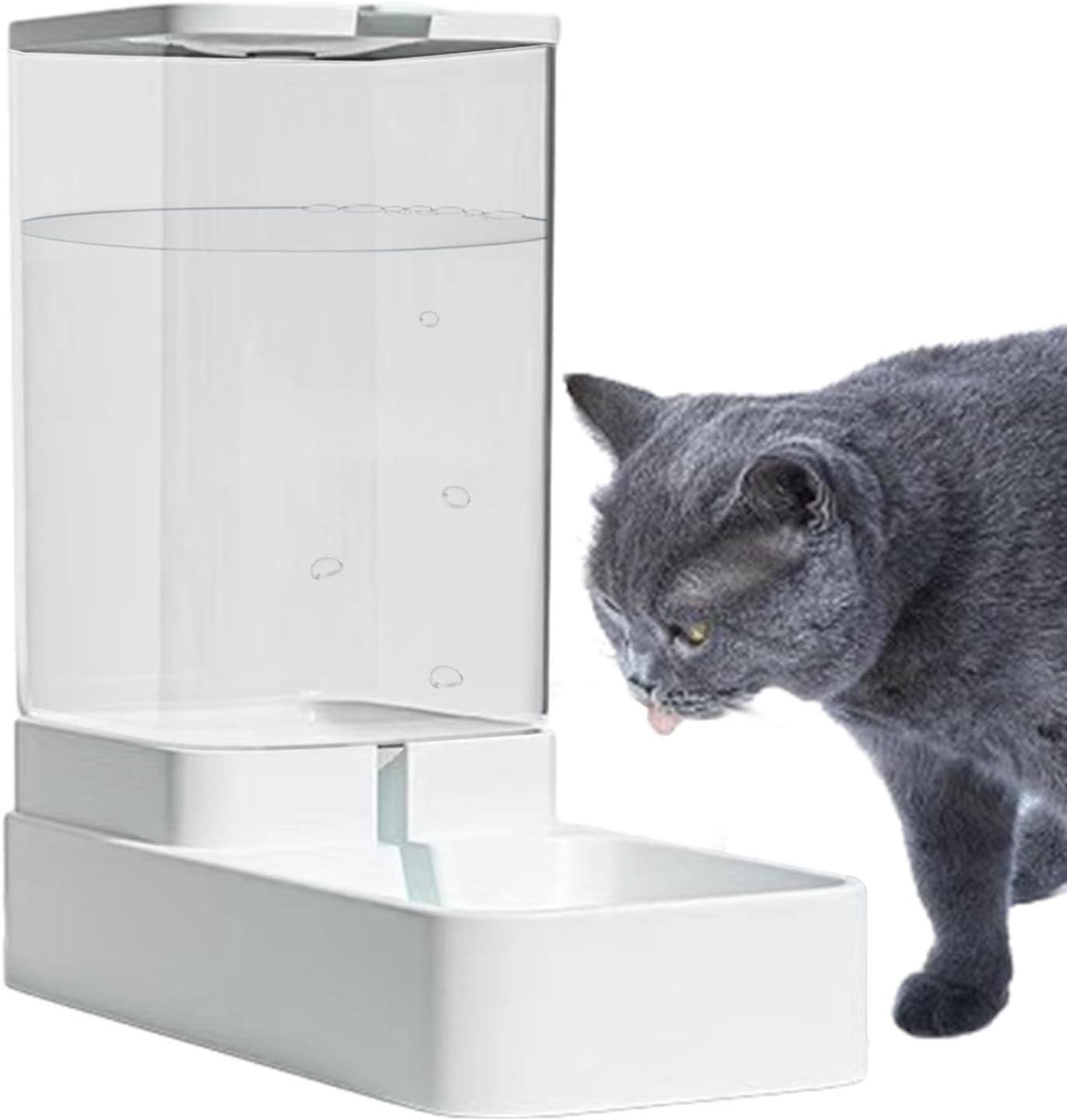 Automatic Pet Feeder, Feeding Watering Supplies, Pet Feeder Bowl, Pets Automatic Feeder and Waterer, 3.8L Cat Feeder Water Dispenser grav ity Food Feeder and Waterer Big Capacity (Water feeder)