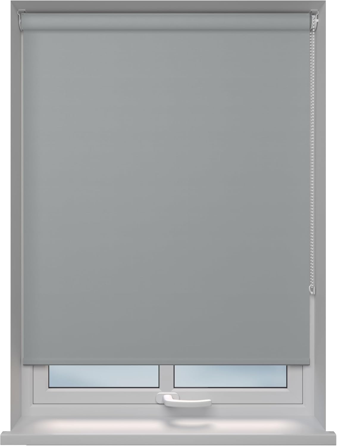 Home In Style 4U Roller blinds Thermal Blackout Roller blind - Trimmable UV Protection Child Safe Home Office Window Blinds Easy Fit Room Darkening shades Light Grey Bliind 120cm wide x165cm drop