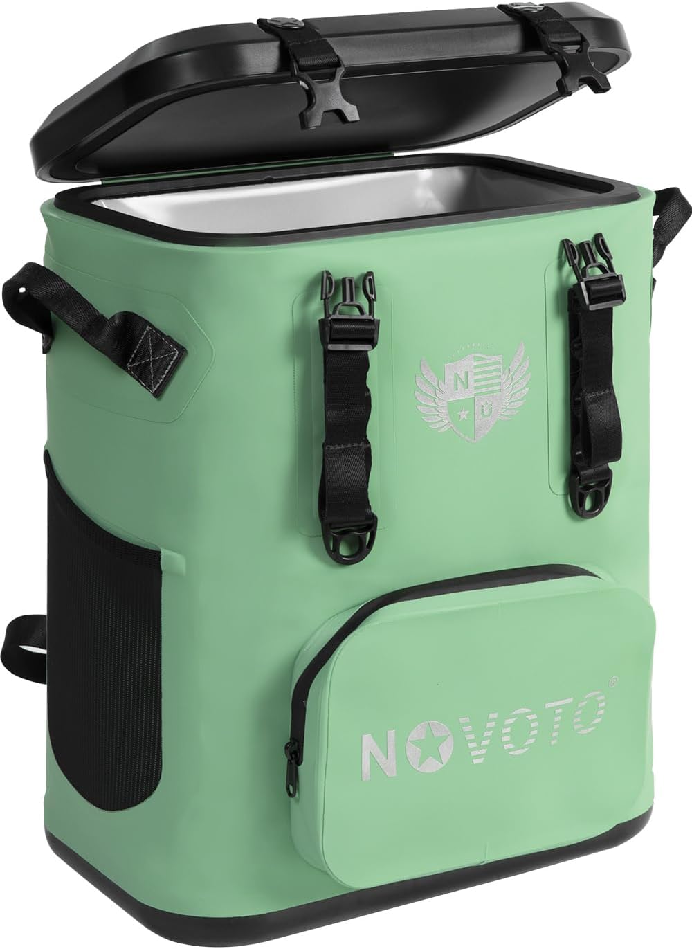 Magnetic Backpack Cooler, Hands-Free Zipperless Design, 2-Inch TPU Foam Insulated, Portable & Sand-Resistant, Soft Sided Cooler Bag for Men & Women