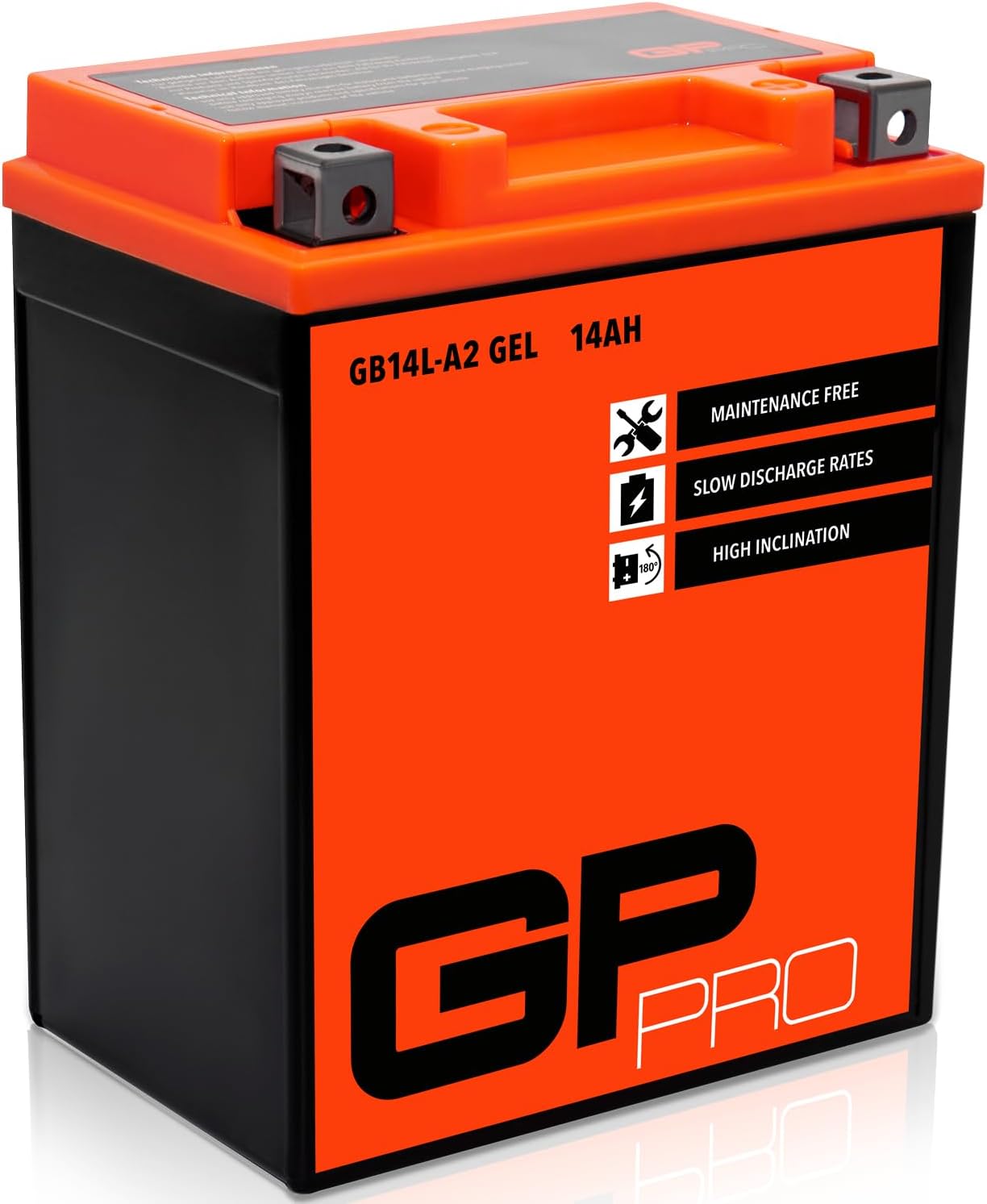 GP-PRO GB14L-A2 12V 14Ah GEL Starter Battery (compatible with YB14L-A2 / 51411) (Maintenance-free/Sealed) Motorcycle Accumulator