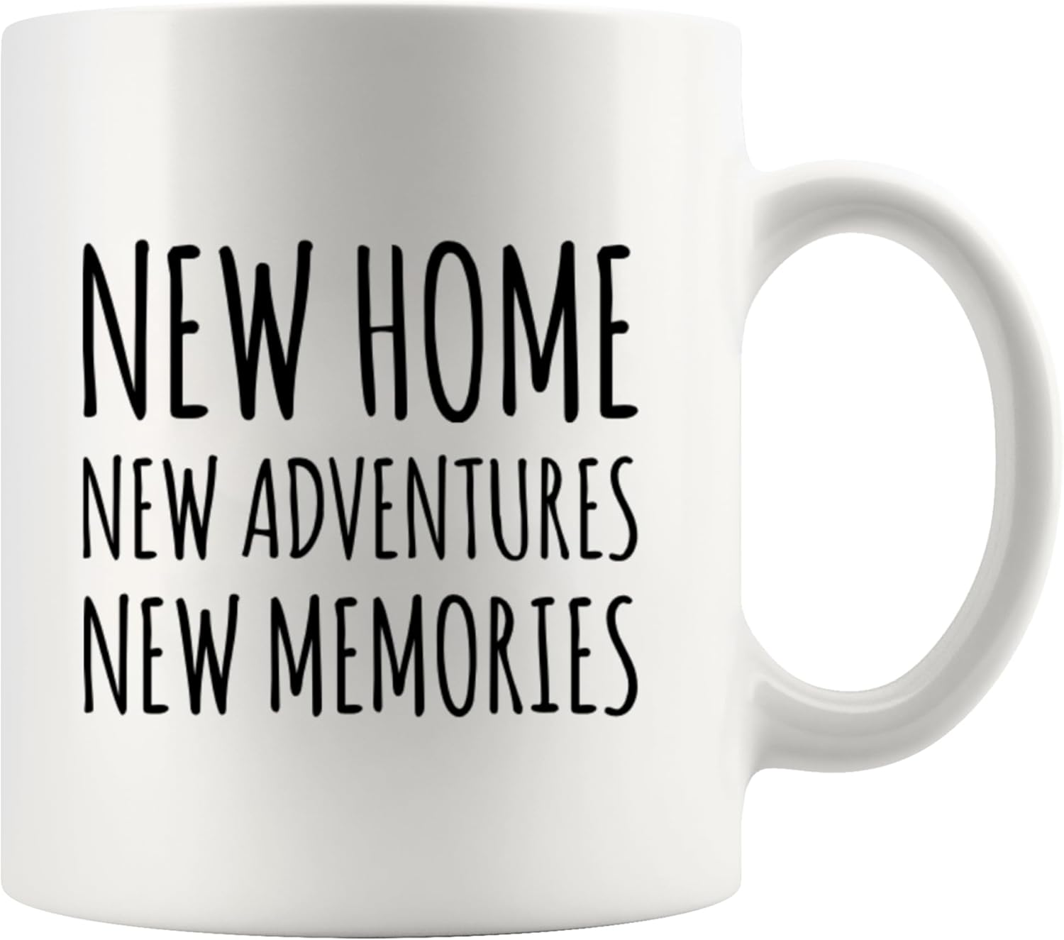 Panvola New Home New Adventures New Memories Moving Gift For Newly Wed Couples Neighbor Gifts Moving Family Housewarming Novelty Drinkware Ceramic Coffee Mug (11 oz, White)