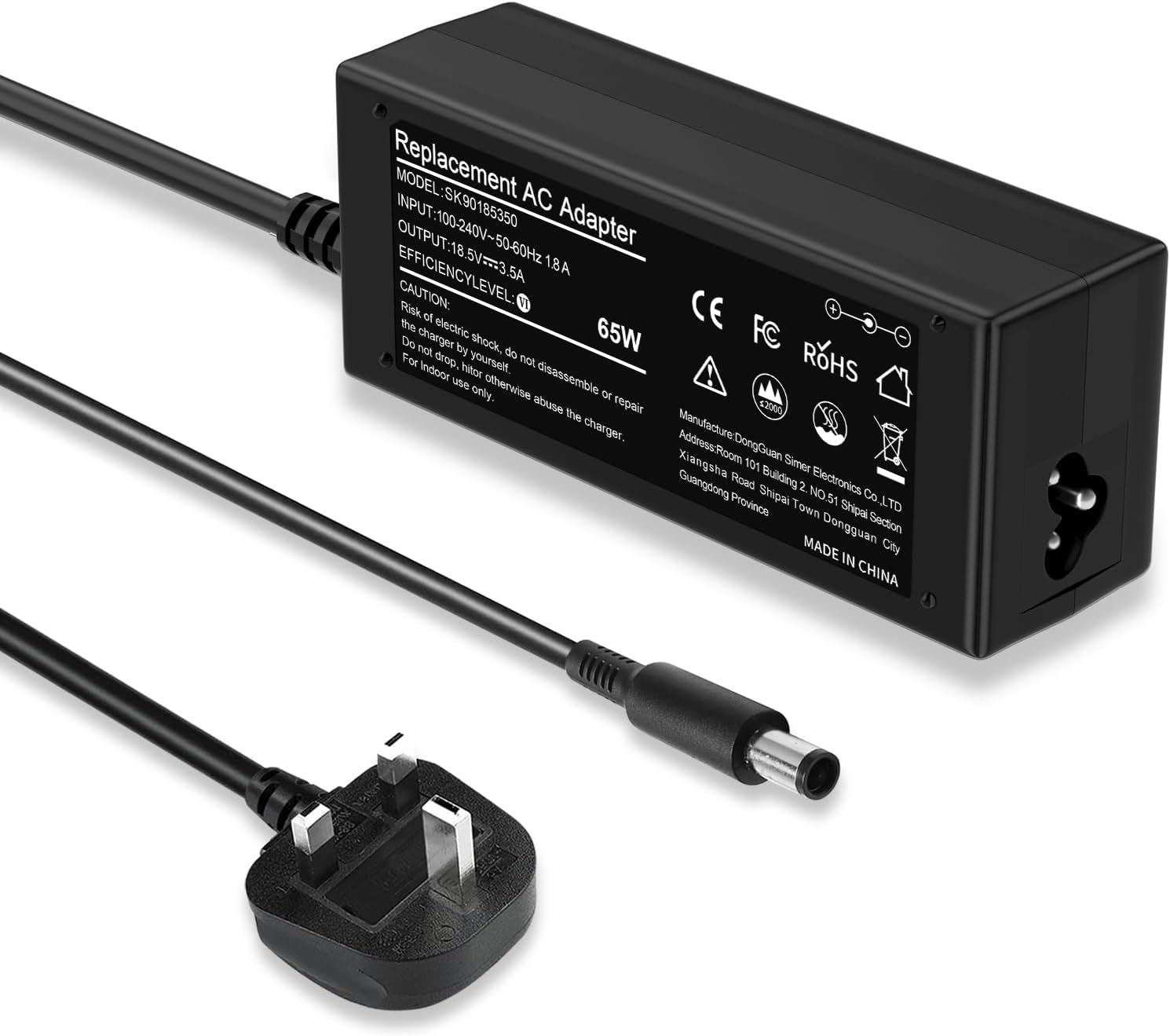 65W Laptop Charger Replacement for HP Compaq Presario Cq56 Cq57 Cq58 Cq61 Cq60 Pavilion DV6 DV7 Probook 6470b 4530s 4340s 4540s 6460b 6560b 6555b 6570b EliteBook 840 G1 G2 2570p Power Supply 7.4*5.0mm