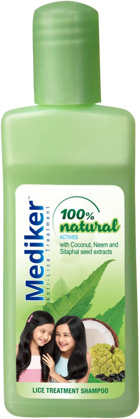 Mediker Anti Lice Treatment Shampoo with Neem & Coconut for Lice & Eggs | Relieves Itching From Lice Bite & Prevents Re-infestation | Painless Lice Removal | Safe For Children | 50 ml