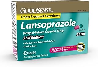Good Sense Acid Reducer Lansoprazole Delayed Release Capsules, 15 mg, 42 Count