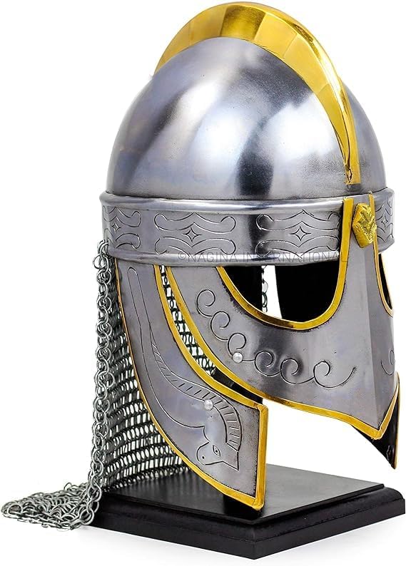 Battle Ready Viking Vendel Helm Spectacle Helmet Chainmail