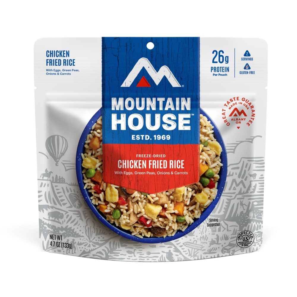 Mountain House Chicken Fried Rice | Freeze Dried Backpacking & Camping Food | 2 Servings | Gluten-Free