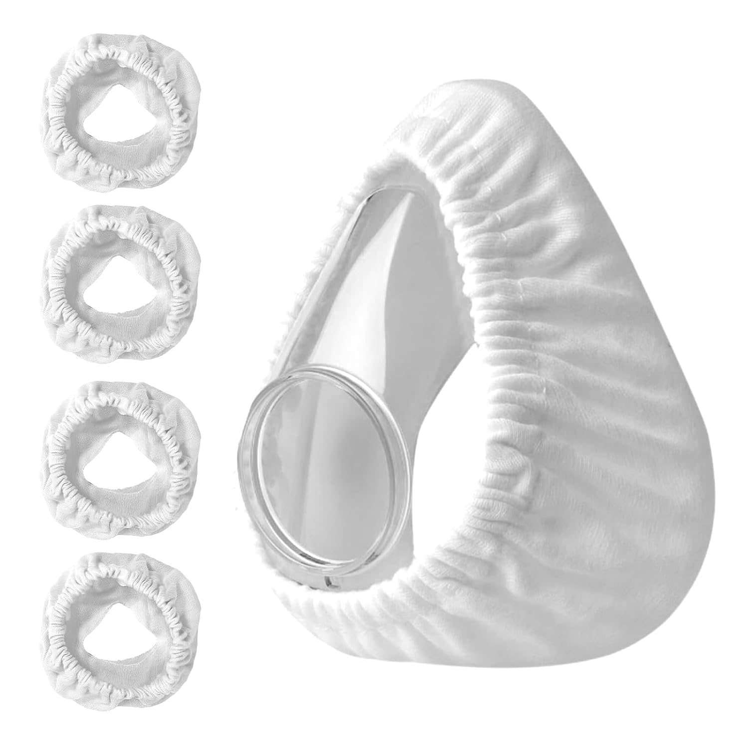 Colaren Universal CPAP Mask Liners Full-Face Compatible with the ResMe, Soft Cotton Fabric Sleep Apnea Mask Liners (Pack of 4)