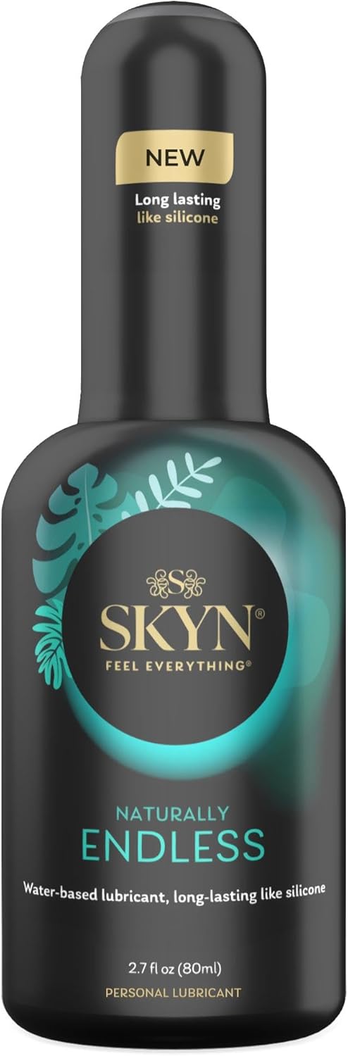 SKYN Naturally Endless Personal Lubricant – 2.7 oz – Water Based Lube for Men, Women and Couples, Safe with Latex and Latex-Free Condoms and Personal Devices