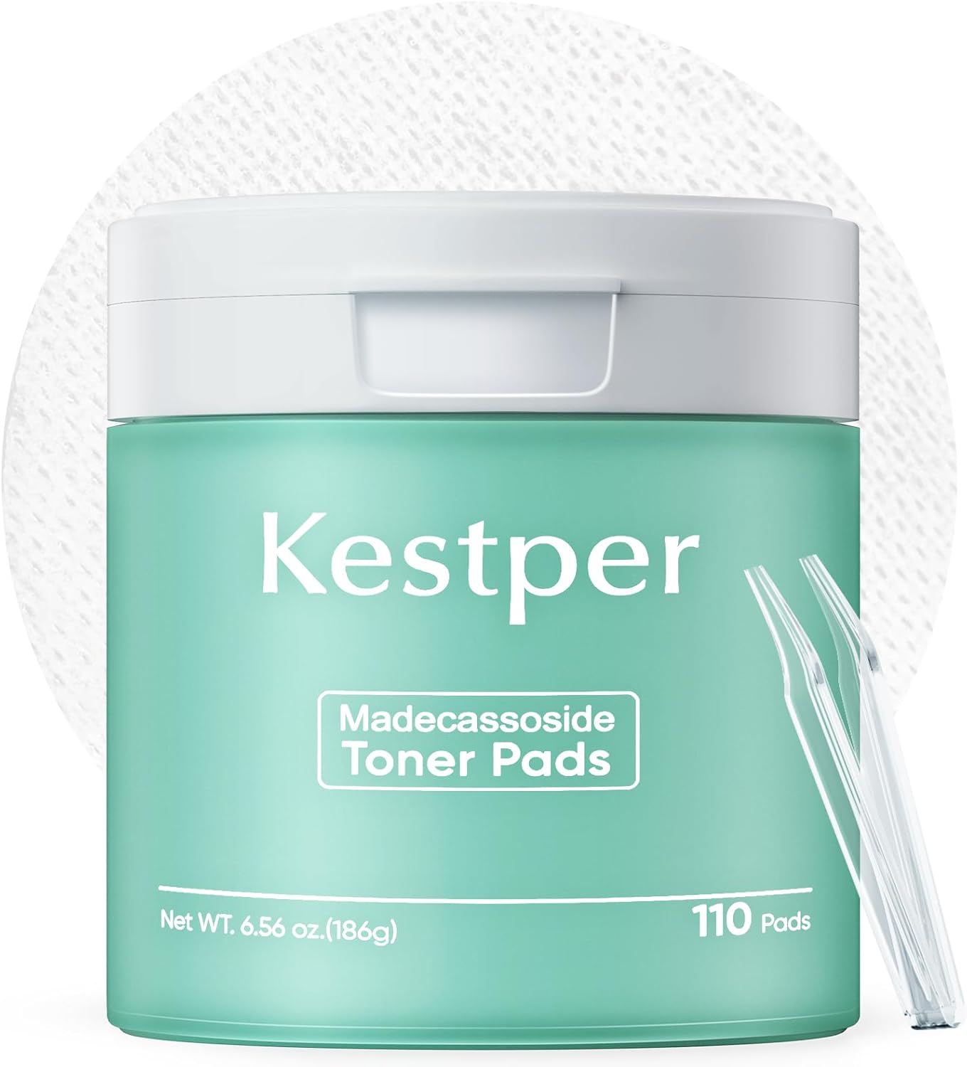 Madecassoside Blemish Toner Pads | 110 Pad Calming Face Pads with Centella Asiatica to Soothe,Balance Skin Tone,Fades Blemishes & Spots | Daily Use for Acne-Prone & Sensitive Skin