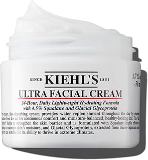 Kiehl's Ultra Facial Cream, with 4.5% Squalane to Strengthen Skin's Moisture Barrier, Skin Feels Softer and Smoother, Long-Lasting Hydration, Easy and Fast-Absorbing, Suitable for All Skin Types