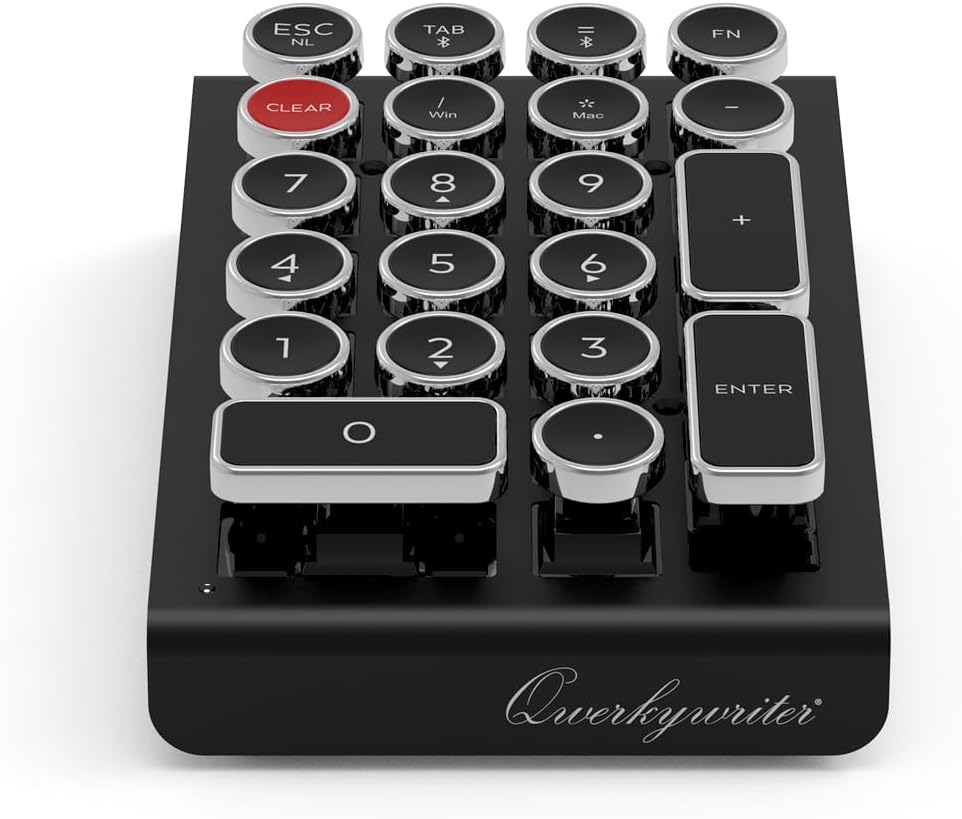 QWERKYTOYS Qwerkywriter NUMKEY NUMPAD USB-C Wired & Wireless Win/Android MacOS/iOS