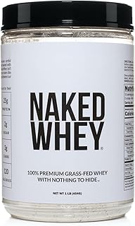 Naked Whey 1Lb - Only 1 Ingredient, Grass Fed Whey Protein Powder, Undenatured, No Gmos, No Soy, Gluten Free, Stimulate Growth, Enhance Recovery - 15 Servings