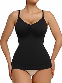 SHAPERX Camisole Tops for Women, Shaping Womens Tank Tops, Scoop Neck Seamless Tummy Control Tank Top for Women