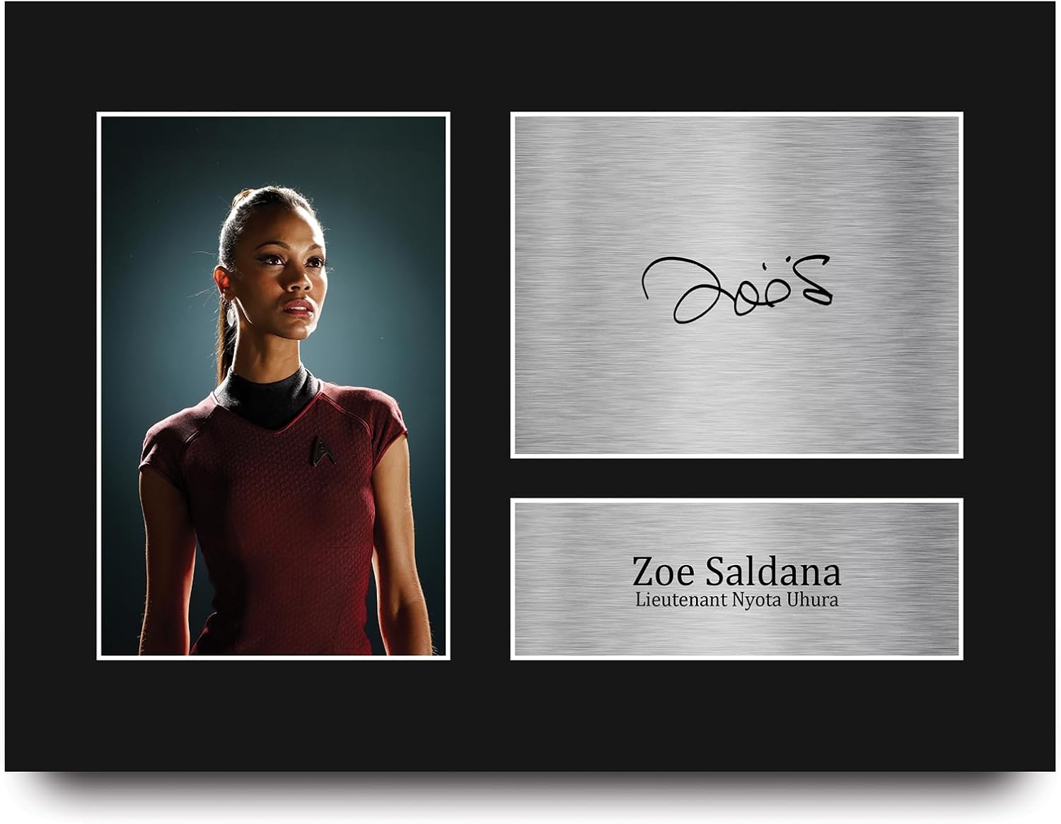 HWC Trading Zoe Saldana Star Trek Lieutenant Nyota Uhura Gifts Printed Signed Autograph Picture for Movie Memorabilia Fans - A4