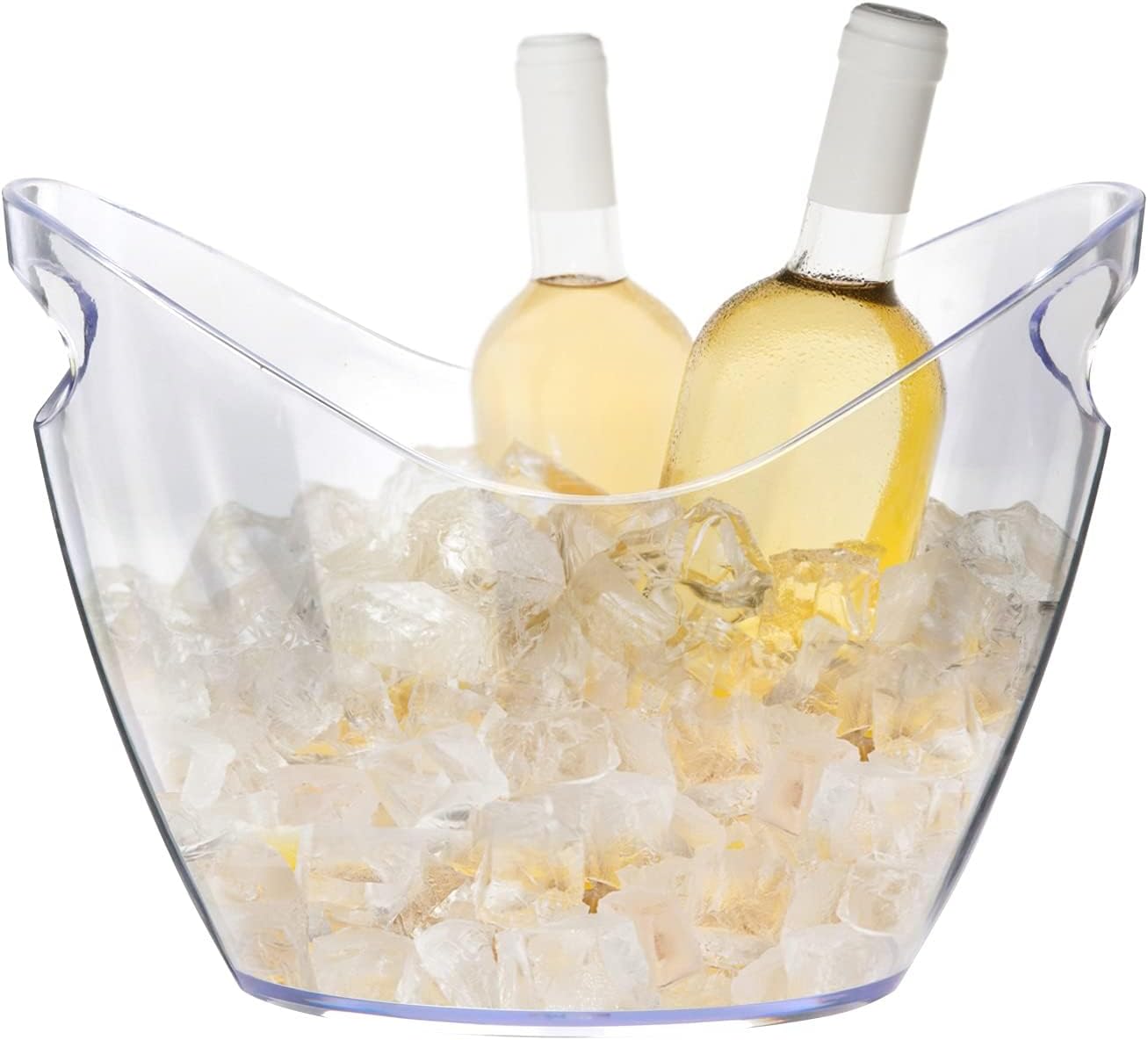 Ice Bucket Wine Bucket，Clear Acrylic 4 Liter Plastic Tub for Drinks and Parties, Food Grade, Perfect for Wine, Champagne or Beer Bottles