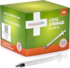 1ml Oral Syringe - 100 Pack – Luer Slip Tip, No Needle, Sterile Individually Blister Packed - Medicine Administration for Infants, Toddlers and Small Pets