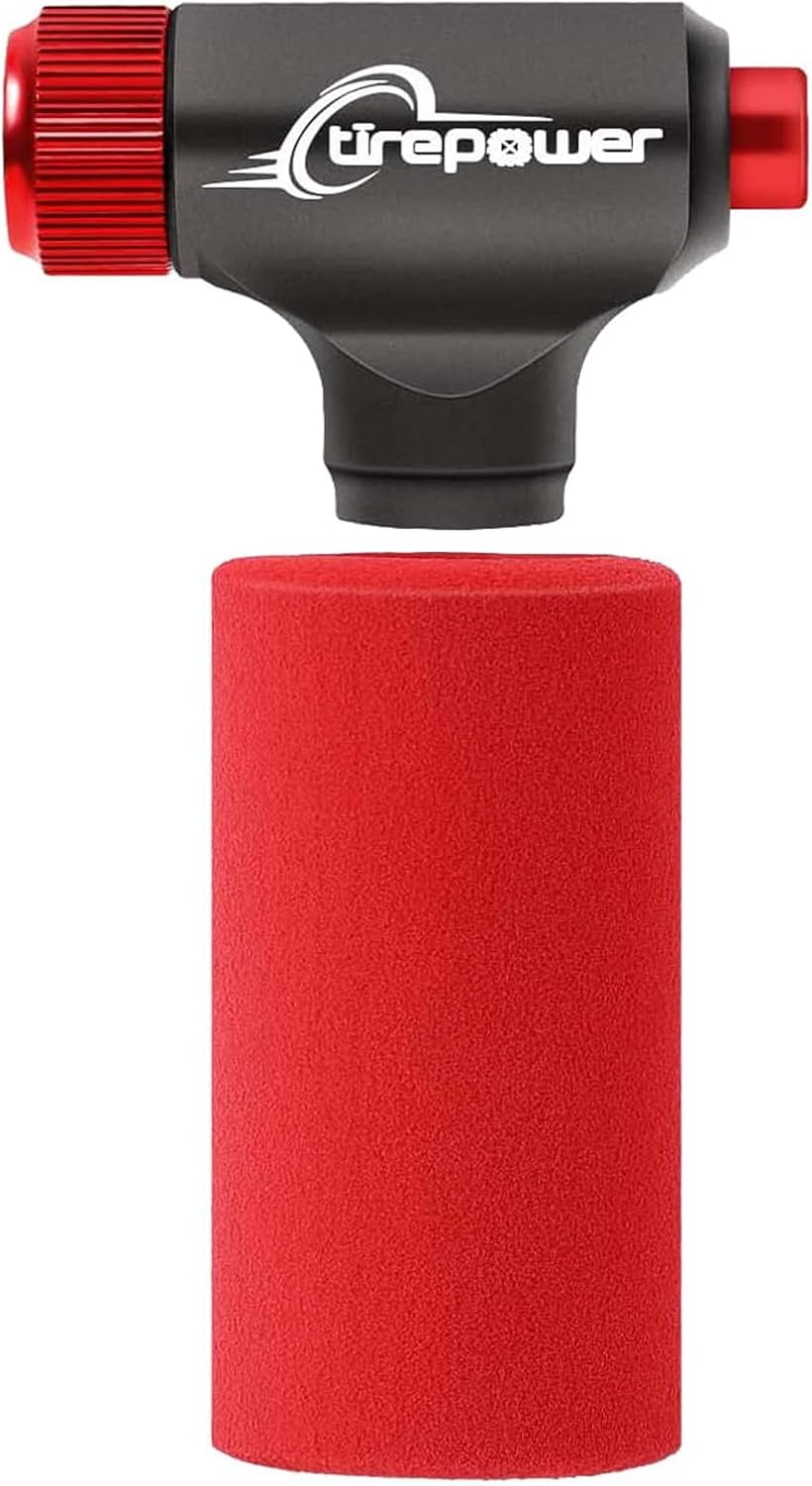 Co2 Bike Tire Inflator Kit- Co2 Inflator-Threaded co2 cartridges 16g-Innovative Easy Push Button Design, Quick Inflation in Mere Seconds, Fit for Bikes with Presta Or Schrader Valve