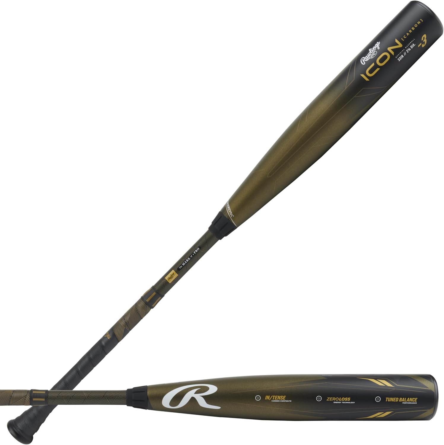 Rawlings | 2024 | ICON Baseball Bat | BBCOR| -3 Drop | 2 5/8" Barrel | 2 Pc. Composite