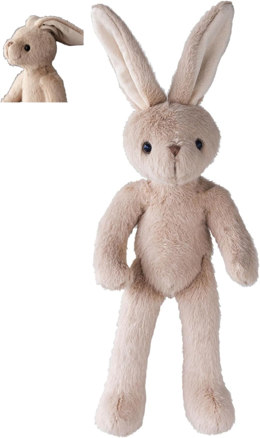 LIAOLI Kawaii Plush Bunny Stuffed Animal Cute Long Ears Rabbit Plush Toys Gift (Gray-1)