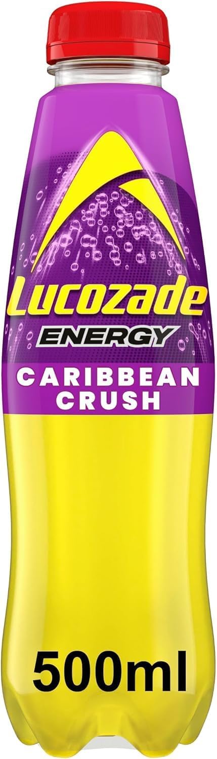 Lucozade Caribbean Crush Energy Drink, 500ml Bottles, Pack of 12